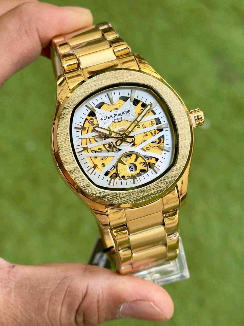 Patek phillipe Full gold with white dial metal