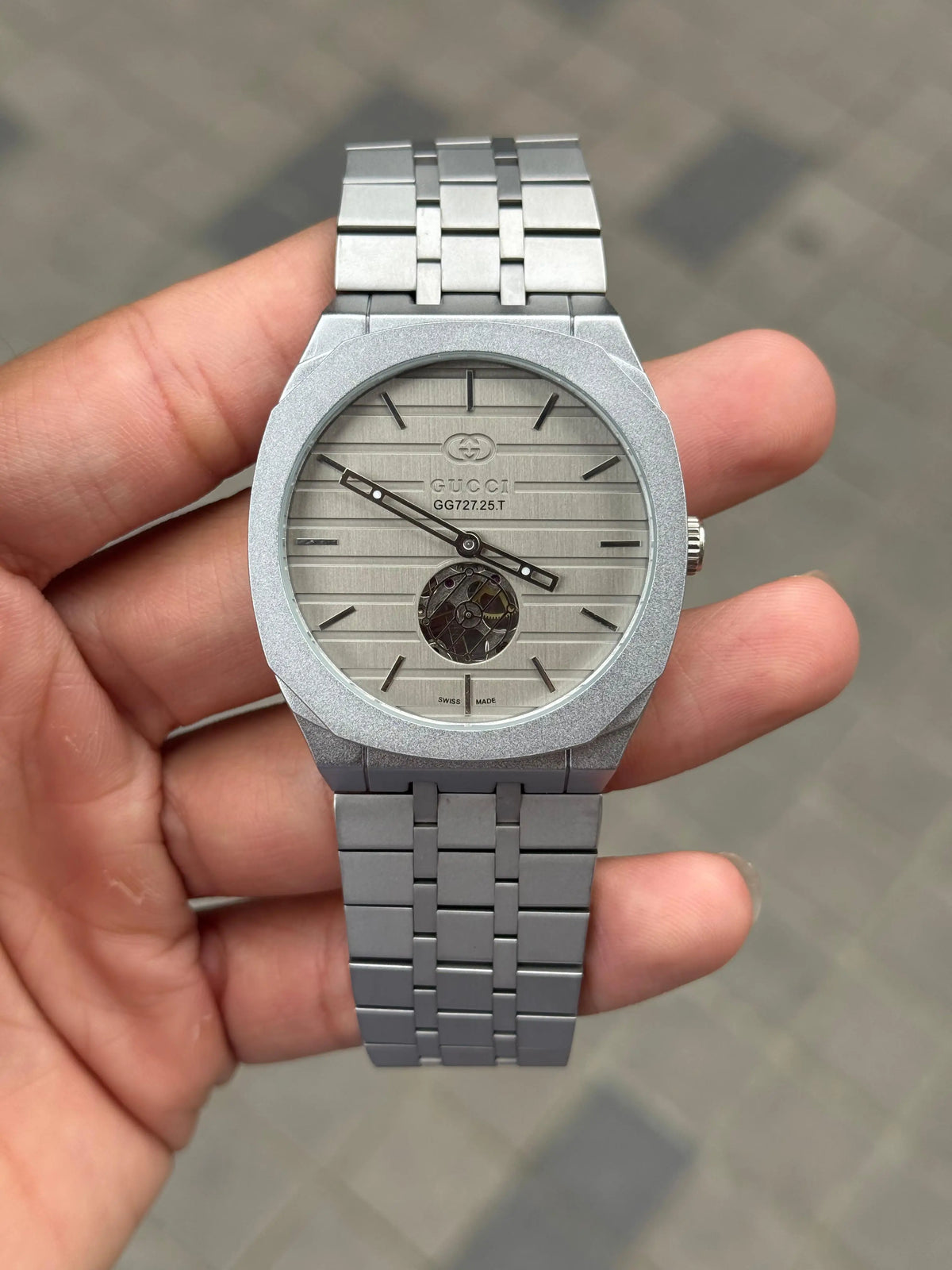 Gucci Tourbillon Automatic Silver Grey 