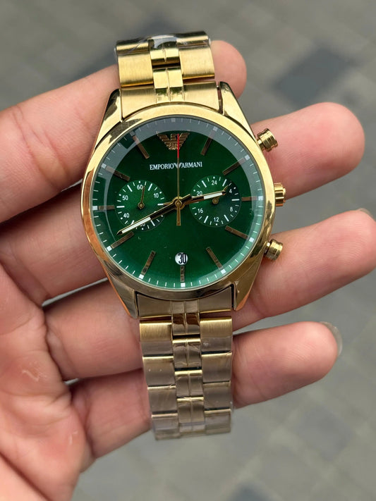 Emporio Arman_i Chronograph Gold Green 